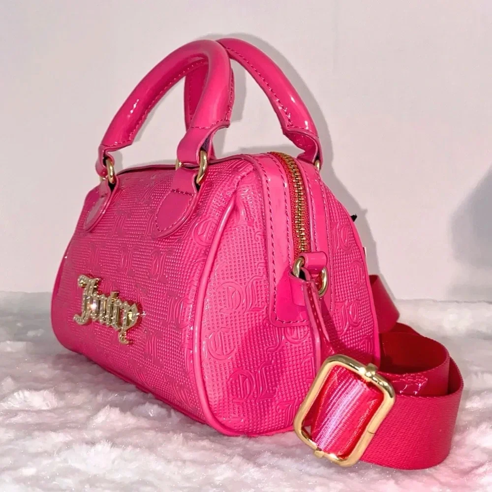 Juice Couture Pink Semi Charmed Mini Satchel Crossbody Bag & Coin Purse Set NWT